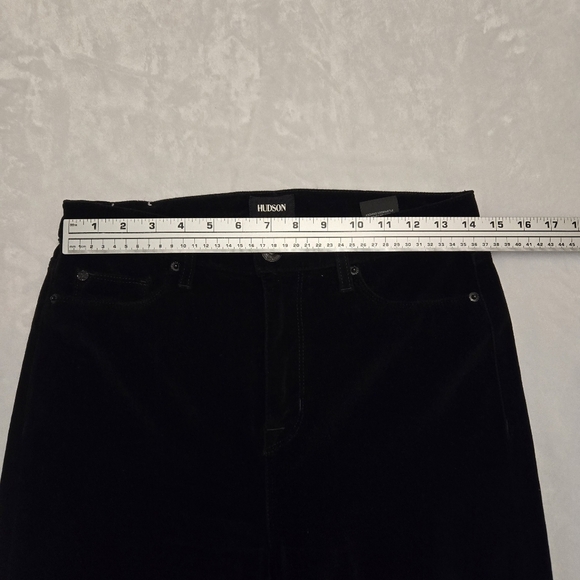 Hudson Barbara High Waist Ankle Skinny in Black Velvet - Picture 9 of 9